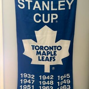 Vintage Toronto Maple Leafs Stanley Cup Banner Flag